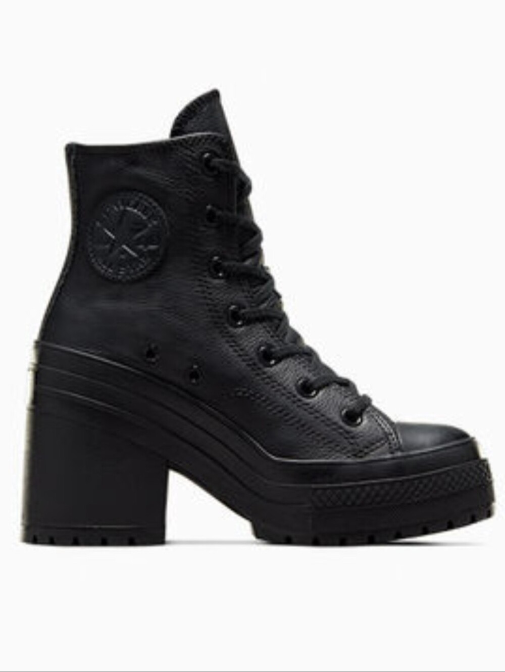 NEVER WORN] Converse Chuck 70 De Luxe Heel Leather Black Women's Size 10